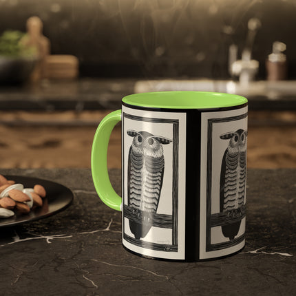 Horned Owl by Samuel Jessurun de Mesquita Colorful Mugs, 11oz