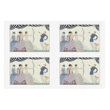 Visez au coeur, belles dames! by George Barbier Sticker Sheets