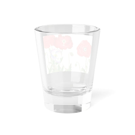 Poppies by Tanigami Kônan Shot Glass – Bold Blooms & Japanese Woodblock Elegance