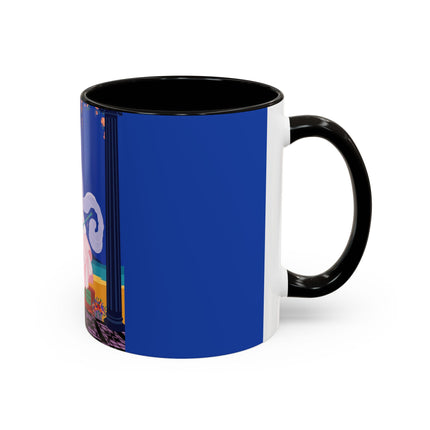The Moonlit Promenade Colorful Mug (11oz, 15oz) – Blush Elegance, Coastal Romance & Art Deco Style