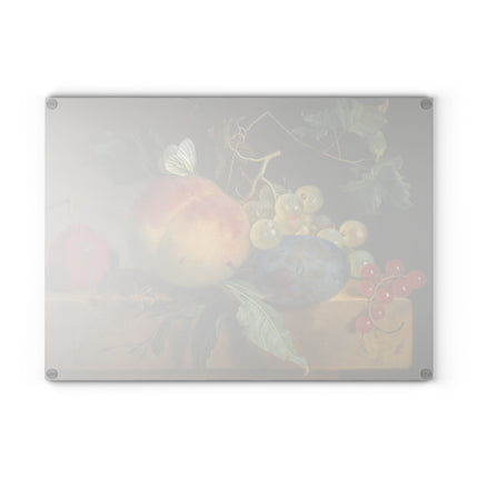 Fruit Still Life by Jan Van Huysum Glass Cutting Board
