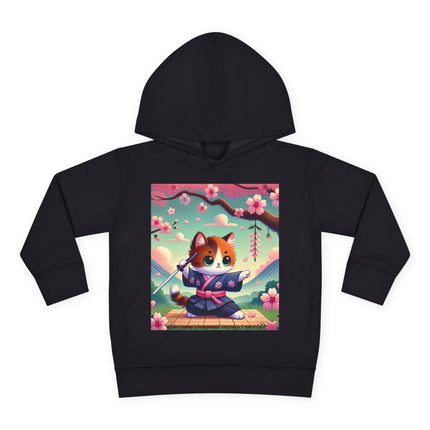 Samurai Kitten Toddler Pullover Fleece Hoodie
