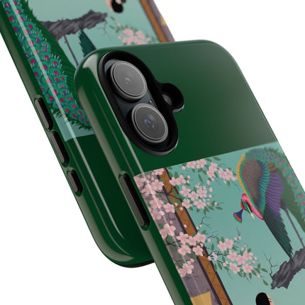 Peacock Garden Phone Case – Japanese Elegance & Timeless Beauty