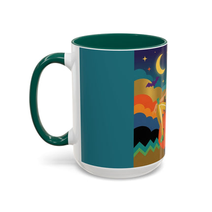 🌙🎃 The Witch Of Crescent Moon Pumpkin Colorful Mug – Colorful Halloween Charm