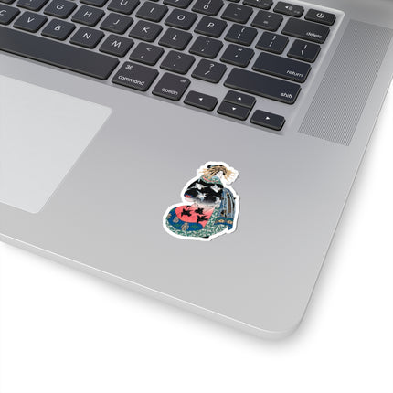 Japanese Woman by Keisai Eisen Kiss-Cut Stickers (4 Sizes)