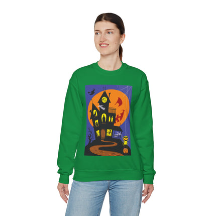 Halloween Night at the Haunted House Unisex Heavy Blend™ Crewneck Sweatshirt