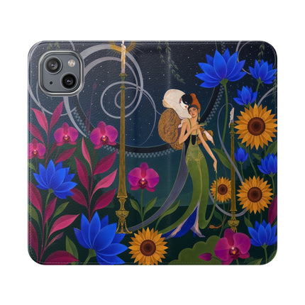 🌙🕯️ The Lady Of The Midnight Garden Flip Case – Art Deco Nocturne