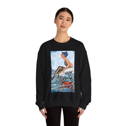 Playful Waves and Fashion Follies Heavy Blend™ Crewneck Sweatshirt