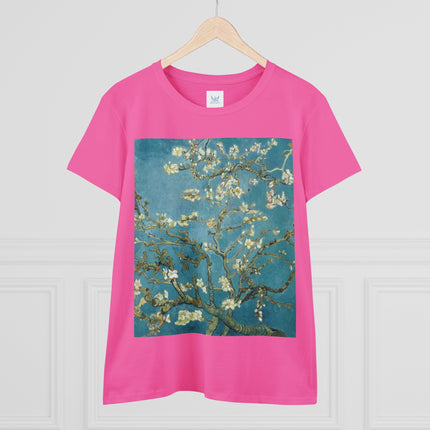 Almond Blossom by Vincent van Gogh Women's Midweight Cotton Tee