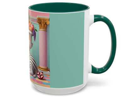 Still Life with Zebra, Fruit, and Pink Columns Colorful Mugs (11oz, 15oz)