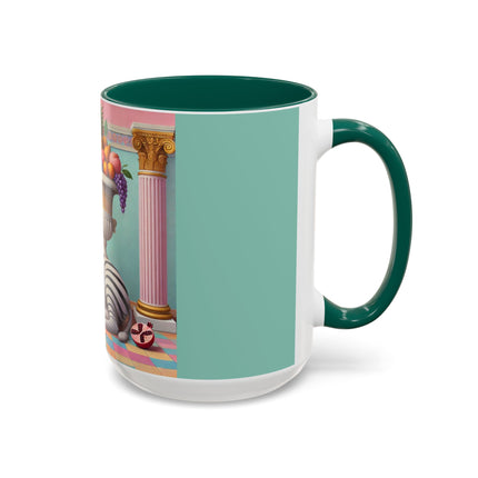 Still Life with Zebra, Fruit, and Pink Columns Colorful Mugs (11oz, 15oz)