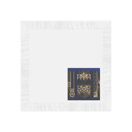 La décoration moderne dans le textile Pl. 4 by Gaston Charlet White Coined Napkins