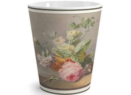Floral Still Life by Georgius Jacobus Johannes van Os Latte Mug