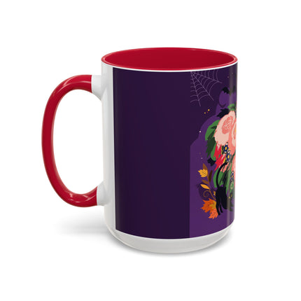 🌹🎃 The Lady Of The Haunted Rose Garden Colorful Mug – Romantic Halloween Charm