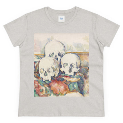 The Three Skulls by Paul Cézanne Women's Midweight Cotton Tee