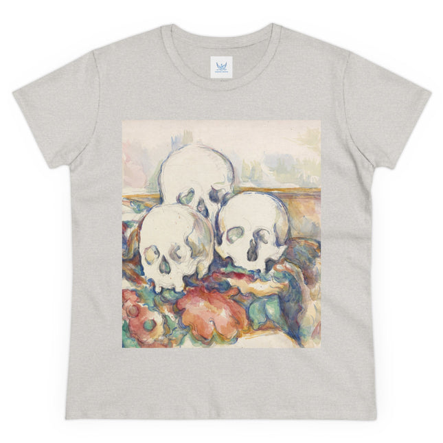 The Three Skulls by Paul Cézanne Women's Midweight Cotton Tee