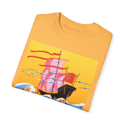 Golden Seas and Whimsical Dreams Unisex Garment-Dyed T-shirt