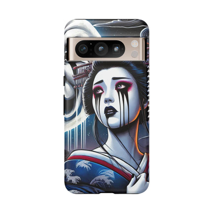 Geisha’s Black Ink Tears Phone Cases