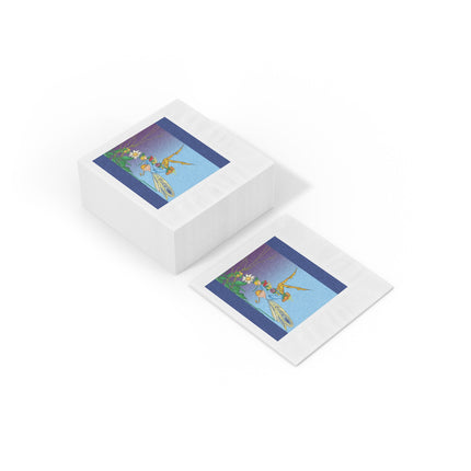 A Fairy's Delight White Coined Napkins