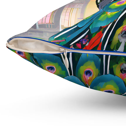 Techno Plumes Spun Polyester Square Pillow