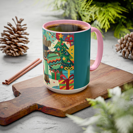 🎄✨ The Lady Of The Christmas Ornament Colorful Mug – Art Deco Holiday Fantasy