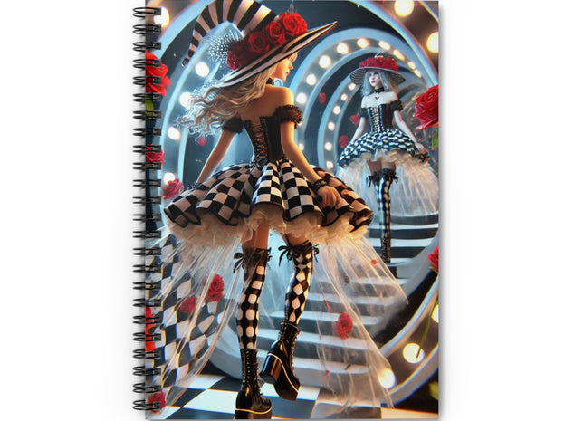 Halloween Witch Through the Mirror Spiral Notebook - Ruled Line