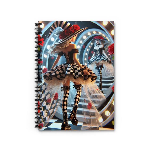 Halloween Witch Through the Mirror Spiral Notebook - Ruled Line