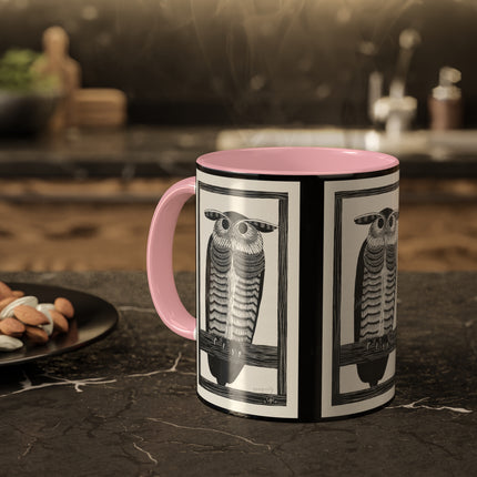 Horned Owl by Samuel Jessurun de Mesquita Colorful Mugs, 11oz
