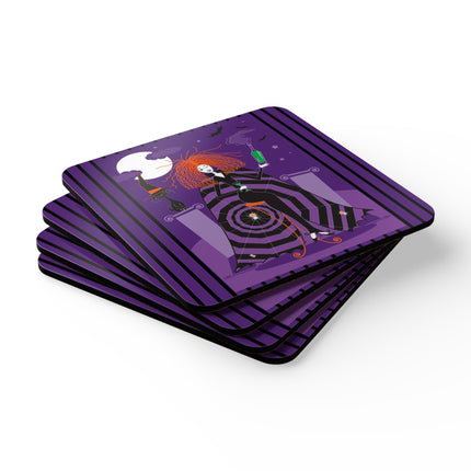 Mystic Elegance Corkwood Coaster Set