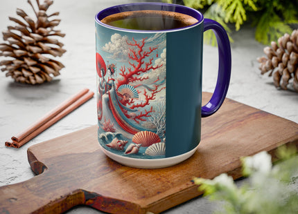 Ladies by the Quiet Sea Colorful Mugs (11oz, 15oz)