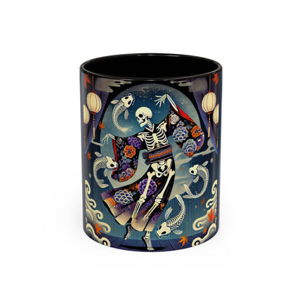 Skeleton Kabuki Performer Colorful Mugs (11oz, 15oz)