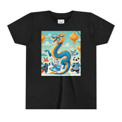 Blue & Gold Dragon Festival Parade Youth Short Sleeve Tee