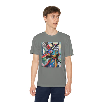 Cyberpunk Samurai Owl Youth Competitor Tee
