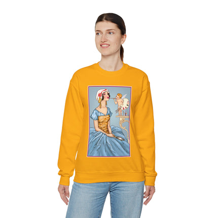 The Enchanting Painter: A Fairy's Artistic Touch Heavy Blend™ Crewneck Sweatshirt