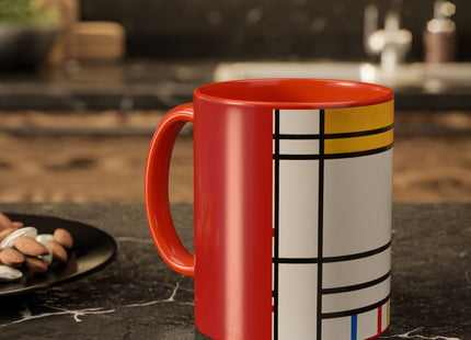 Place de la Concorde by Piet Mondrian Colorful Mugs (11oz, 15oz)
