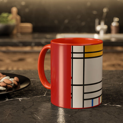 Place de la Concorde by Piet Mondrian Colorful Mugs (11oz, 15oz)