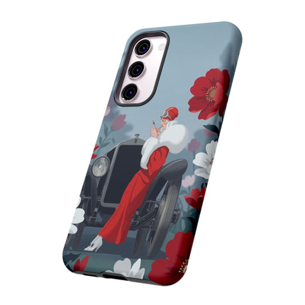 🚗🌺 The Lady Of The Grand Touring Car Phone Case – Art Deco Motoring Elegance