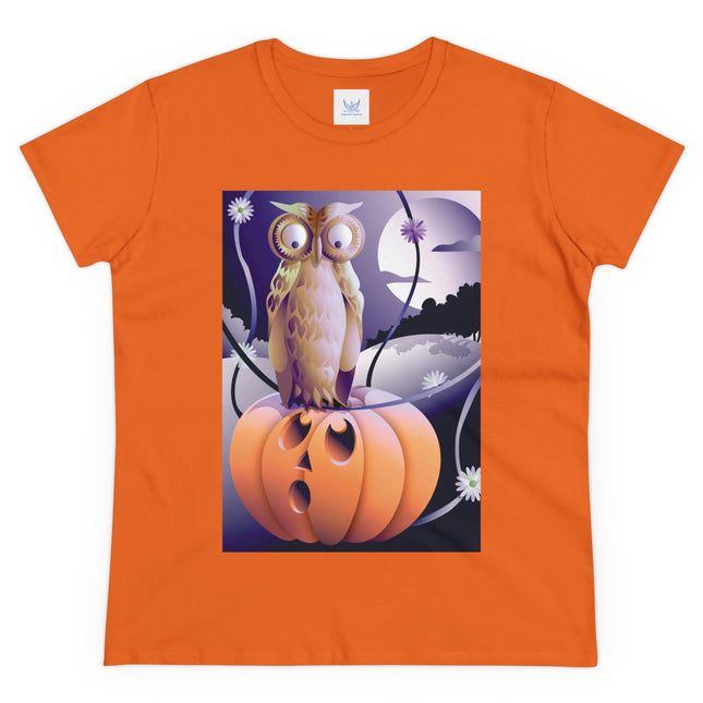 The Startled Pumpkin Women's Midweight Cotton Tee