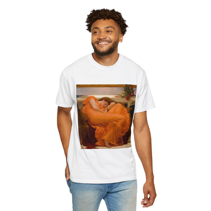 Flaming June by Frederic Leighton Unisex Garment-Dyed T-shirt