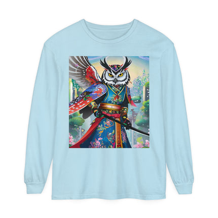 Cyberpunk Samurai Owl Long Sleeve T-Shirt