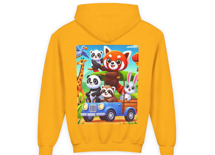 Safari Friends on the Move Youth Heavy Blend Hooded Sweatshirt
