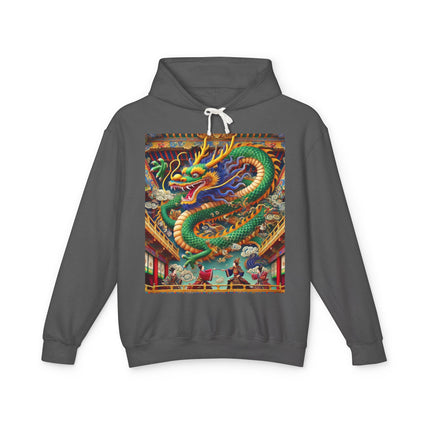 Tibetan Dragon Over Kabuki Duel Hoodie