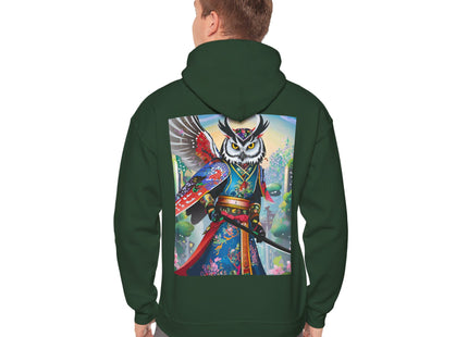 Cyberpunk Samurai Owl – Heavy Blend™ Hooded Sweatshirt