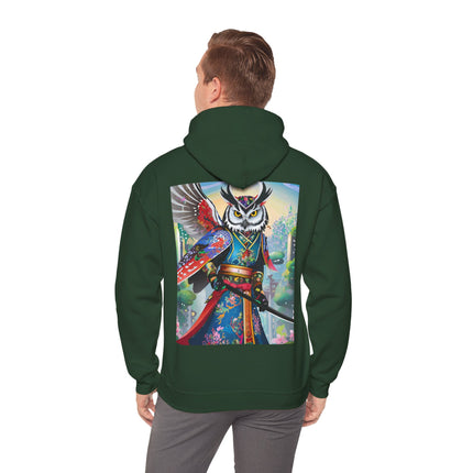 Cyberpunk Samurai Owl – Heavy Blend™ Hooded Sweatshirt