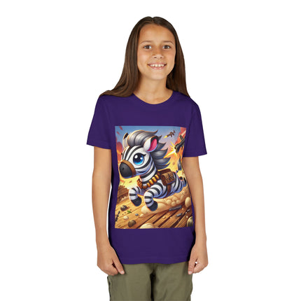 Zebra on the Run Youth Short Sleeve Tee