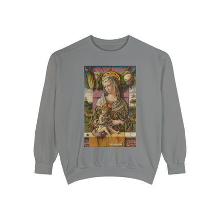 Madonna and Child by Carlo Crivelli Unisex Garment-Dyed Sweatshirt