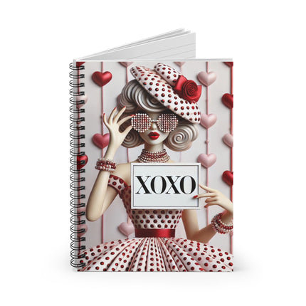 Fashionably Yours, XOXO Spiral Notebook - Ruled Line
