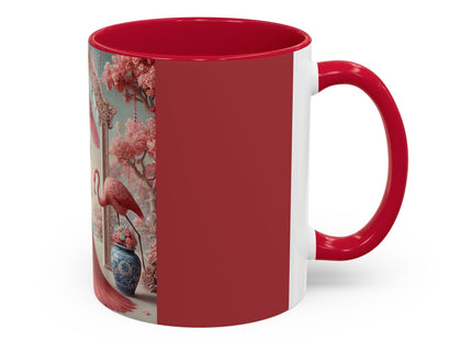 Petals, Porcelain, and Flamingos Colorful Mugs (11oz, 15oz)