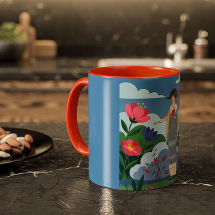 Garden Of New Beginnings Colorful Mugs – Art Deco Floral Elegance