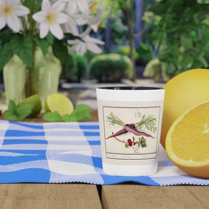 Carrot, Daucus carota and red currant, Ribes rubrum by Anselmus Boëtius de Boodt Ceramic Shot Glass